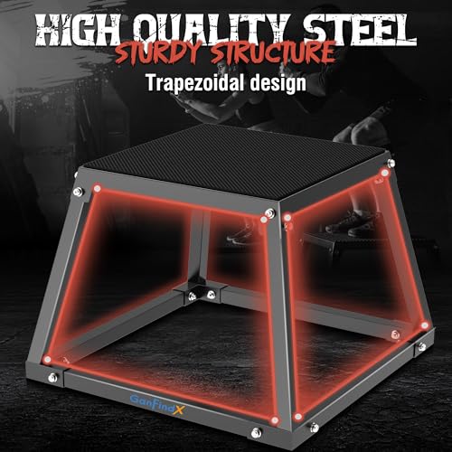 Heavy-Duty 18-Inch Plyometric Jump Box for Fitness Training - Black