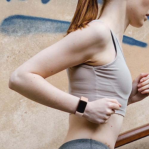 Tobfit 6 Pack Sport Silicone Bands for Fitbit Charge 5/6 Small & Large, Waterproof Replacement Straps for Women Men, Light Pink/Sage Green/Grey/Starlight/Mauve Purple