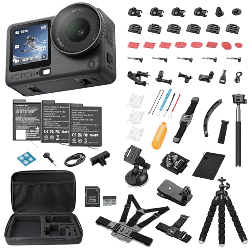 DJI Osmo Action 6 Essential Bundle - 58-in-1 Accessory Set + 3 Batteries