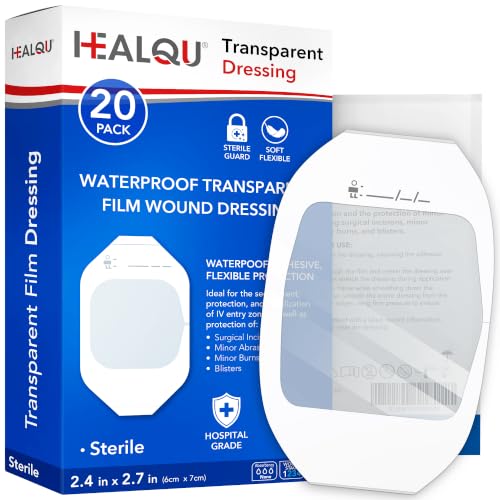 Transparent Film Dressing - 2.3" x 2.7" (20 Pack) Waterproof Adhesive