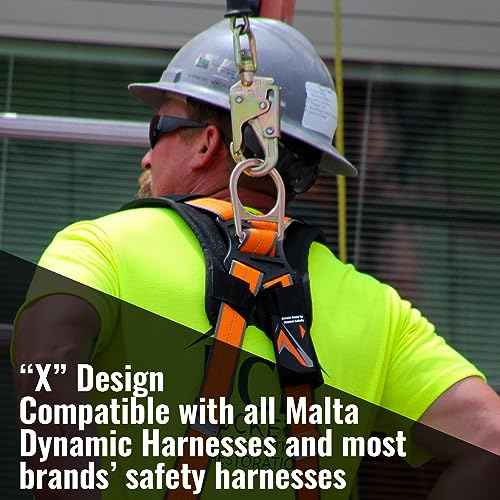 Malta Dynamics Harness X-Pad, Padded Back Support for Safety Harnesses and Fall Protection