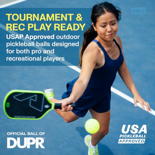 Durable Pickleball Balls - 3 Pack with Storage Tube - USAP Approved