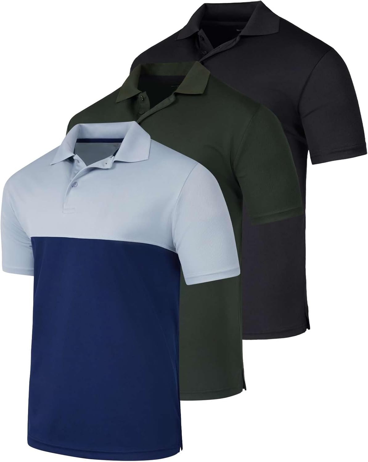 Real Essentials Men's Short Sleeve Golf Polo - Moisture-Wicking Casual Workout Shirt | Big & Tall Size