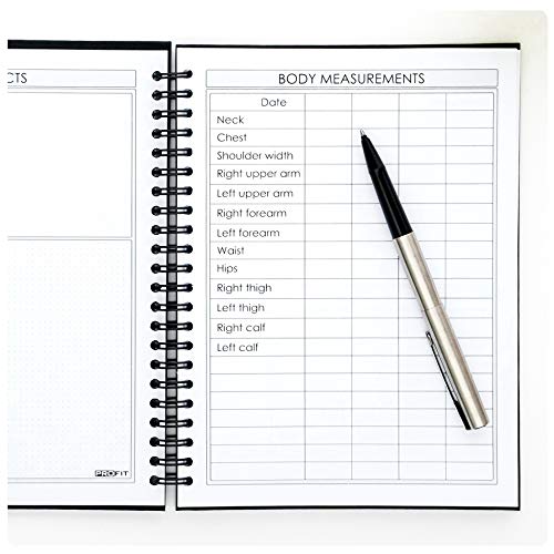 ProFit Fitness Journal - Workout Log & Nutrition Tracker - A5 Hard Cover