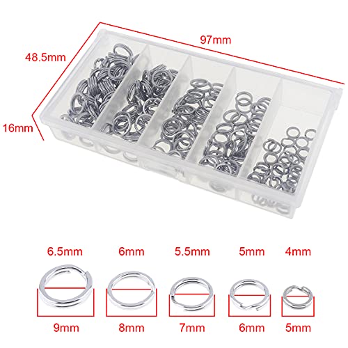 200pcs Stainless Steel Fishing Split Rings - Strong Connectors