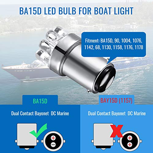 90 LED Replacement Bulbs - 4 Pack Marine Stern Light Bulbs