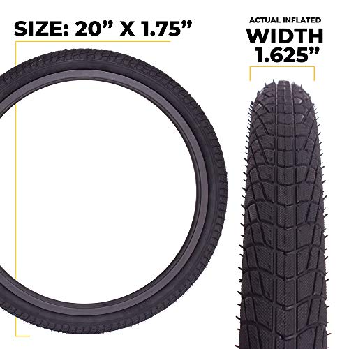 Eastern Bikes 20 Inch Bike Tire with Tube for Kids & BMX - Includes Tools