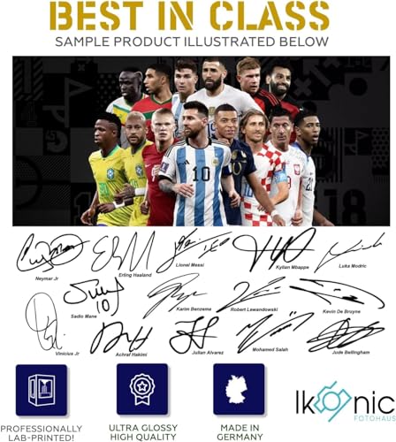 Cristiano Ronaldo, Lionel Messi & Neymar Jr Signed Photo - 8x10 Wall Art