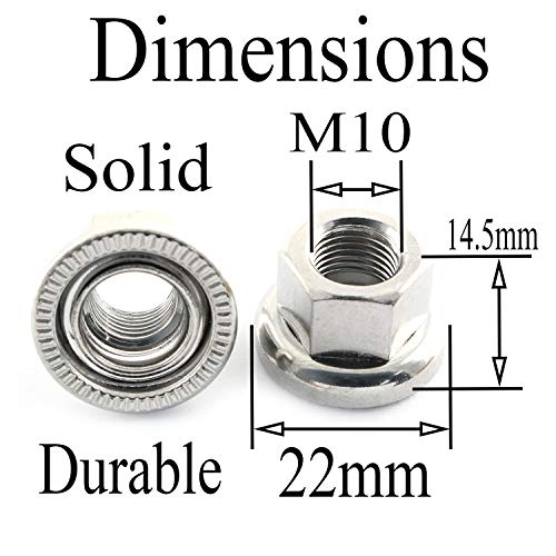 M10 Bike Wheel Hub Axle Nuts - 2PCS 7075 Aluminum Alloy