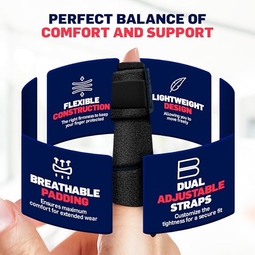 Finger Splint with Handbook for Trigger Finger & Arthritis - Adjustable Size