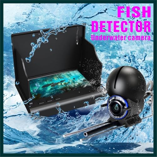 Black Underwater Fishing Camera with 4.3" LCD, 5000mAh Battery, 100ft Cable