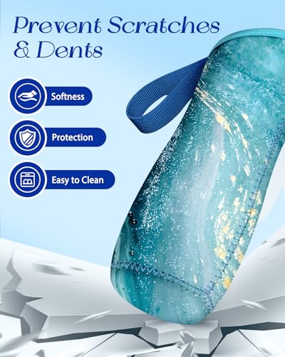 Toykee 32 oz Water Bottle Sleeve for Cirkul with Handle Strap - Blue Purple 2 Pack