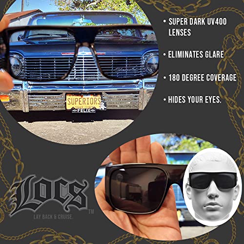 Super Dark Wrap Around Sunglasses for Men - Monte Carlo - Grey