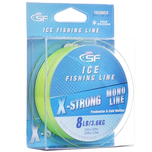 8LB Fluor Green Monofilament Ice Fishing Line - 330YD