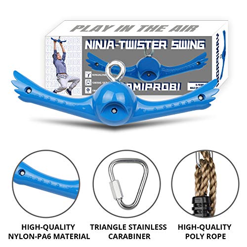 Ninja Twister Swing Set - 360° Handle Twist-Spin - Blue