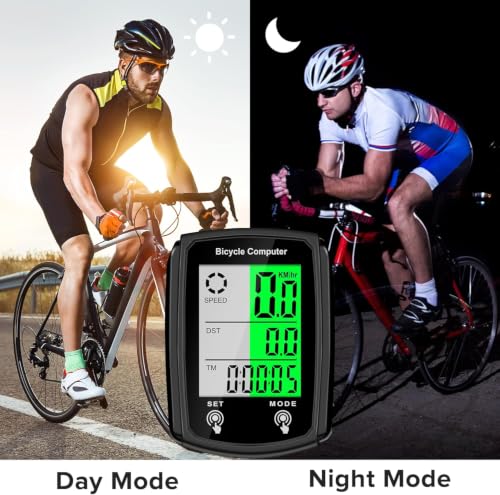 Bike Speedometer & Odometer - Wired LCD Display - Black