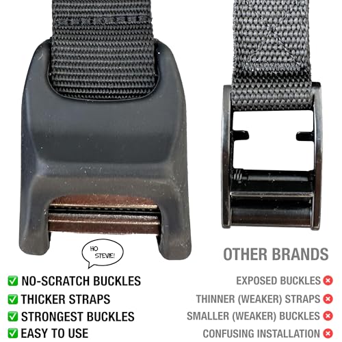 Surfboard Car Racks - Padded Soft System for Any Vehicle, Holds 3 Boards