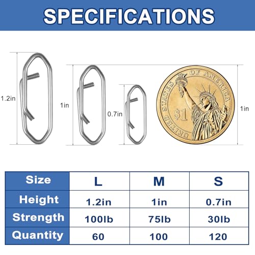 Fishing Power Clips, Speed Clips for Lure Quick Change