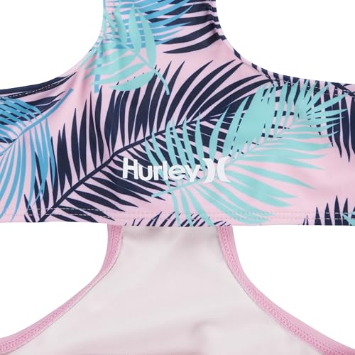 Girls' 1-Piece Cut Out Swim Suit - Medium / Pink