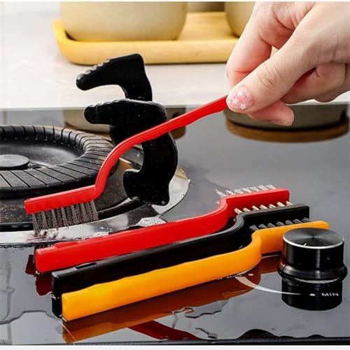 Wire Brush Set, 9-Piece, for Removing Weld slag, Rust and dust. Wire Cleaning Brushes comprise Three Different Sizes, Featuring Brass, Nylon and Stainless Steel Bristle Heads respectively,Colour