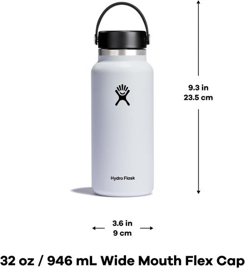 Hydro Flask 32 Oz Wide Mouth Water Bottle - Berry Color with Flex Cap for Easy Hydration