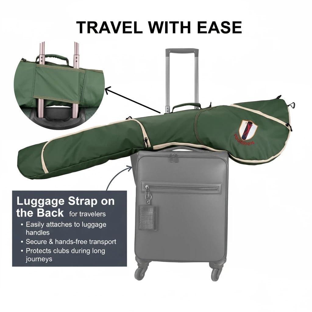 TOURBON Golf Bag Sunday Carry Golf Club Holder Case for Driving Range
