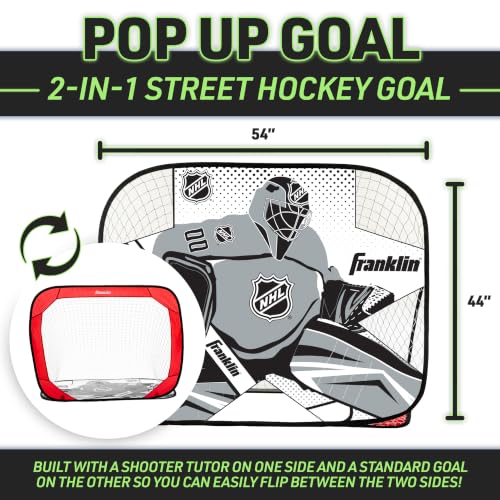 54" x 44" Pop-Up Street Hockey Goal Set with Shooter Tutor