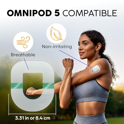 Omnipod 5 Overpatches - 30 Waterproof Adhesive Patches, Skin-Friendly