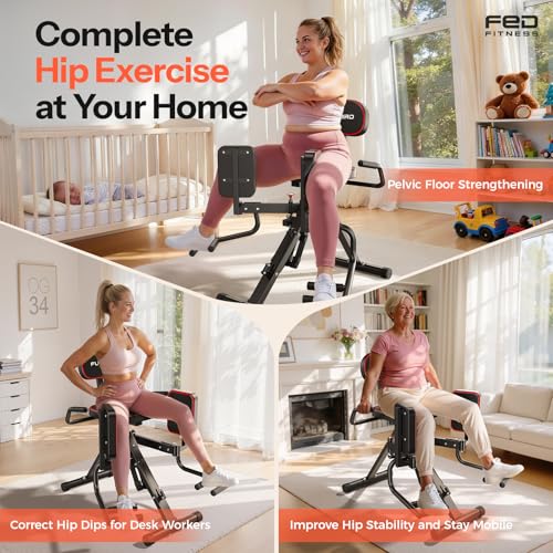2-in-1 Hip Abductor & Adductor Machine for Home Gym - Adjustable Resistance