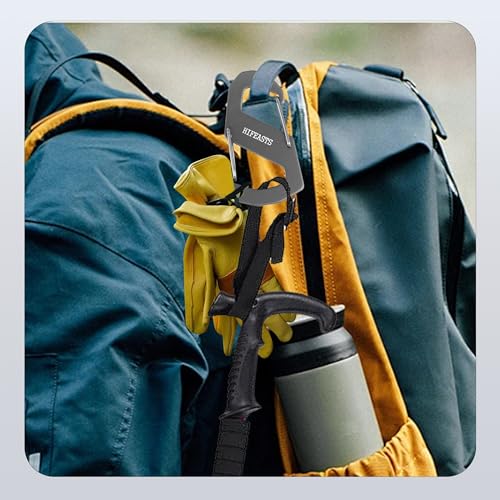 S-Shaped Aluminum Carabiner Clip - Gray Double-Head Hook