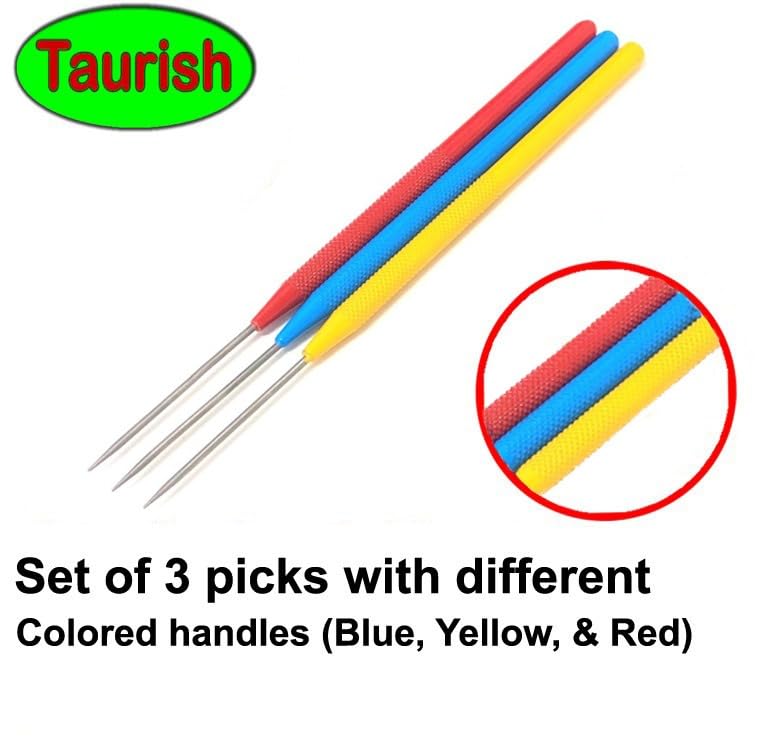 TAURISH Deluxe Titanium Soldering Pick Set, Set of 3, 6-1/2 Inches