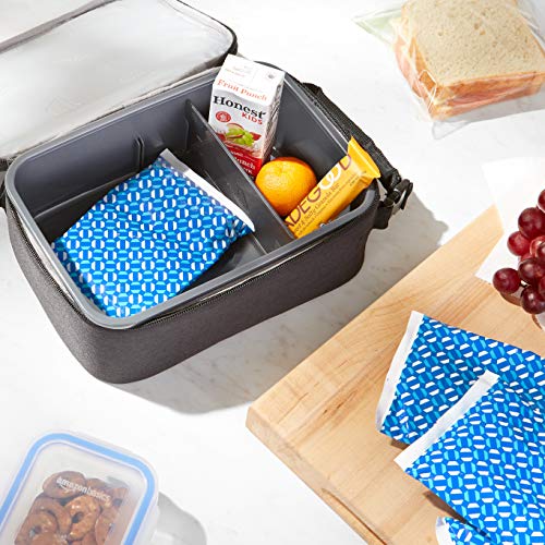 Amazon Basics Reusable Ice Pack for Lunch Boxes, Keep Cold,