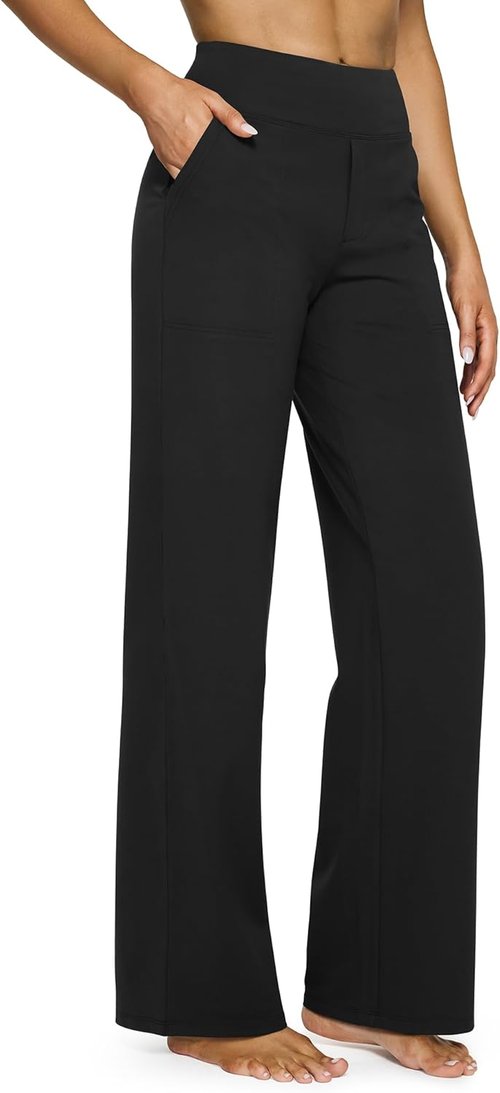 G4Free Yoga Pants for Women - High Waist Wide Leg Design with Pockets | Casual Stretch Sweatpants in Petite, Regular, Tall Sizes