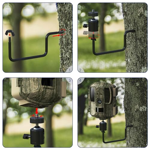 360° Adjustable Trail Camera Tree Mount with 1/4" Screw - 1 Pack