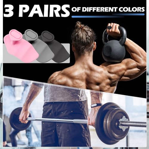 6 Pcs Anti-Slip Workout Grips for Weightlifting - Ergonomic Rubber