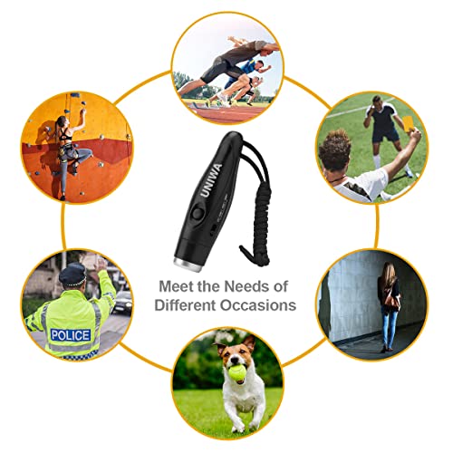 High Volume Electronic Whistles - 3 Tones, 2 Pack with Lanyard