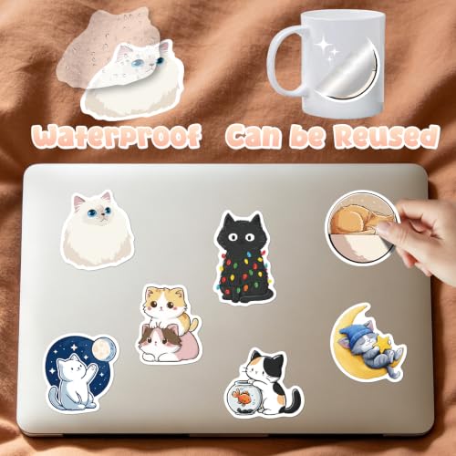 102 Pcs Cute Cat Stickers - Funny Animal Paw Stickers - New Cat