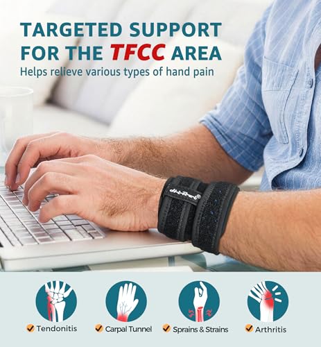 Adjustable Wrist Brace for TFCC Tears - Black, 1 Pack