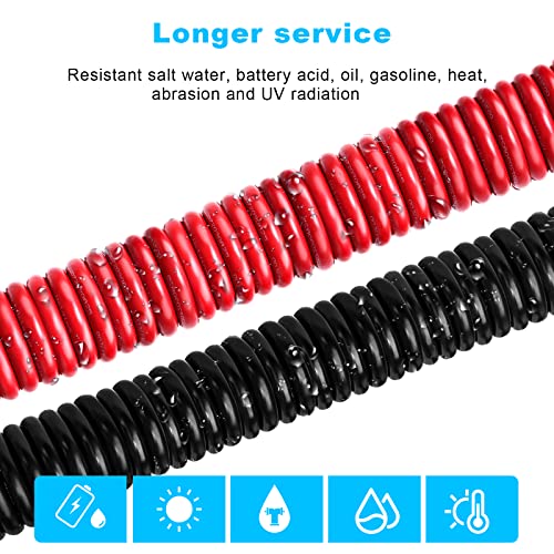 Kimbluth 6 AWG Marine Wire, 5 ft Red + 5 ft Black, Tinned Copper, UL 1426 SAE ABYC
