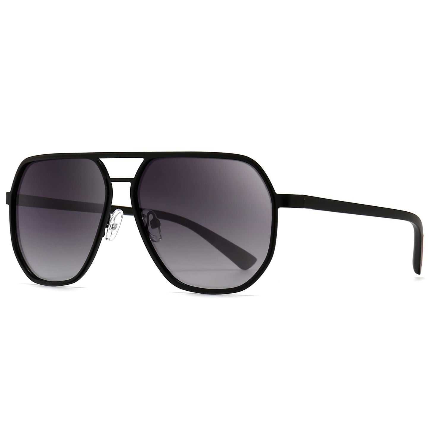 SUNGAIT Polygon Aviator Sunglasses for Men Polarized Trendy Square Sun Glasses Retro Pilot Shades UV Protection