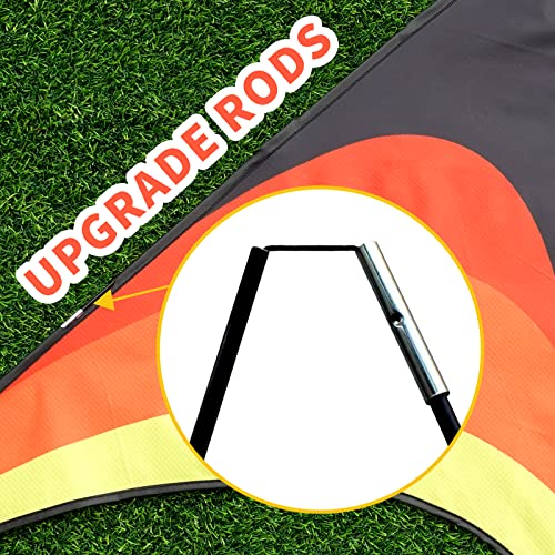Kaiciuss 1/60'' Yellow Black Large Single Line Beach Kite for Adults & Kids, Easy to Fly