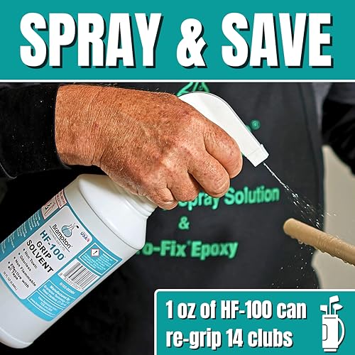 HF-100 Golf Grip Solvent - 32 oz Sprayer, Non-Toxic & Odorless