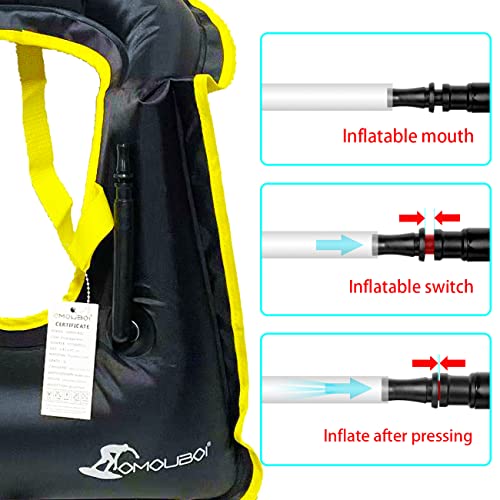 Willceal Inflatable Snorkel Vest for Adults — Water Sports Buoyancy Jacket