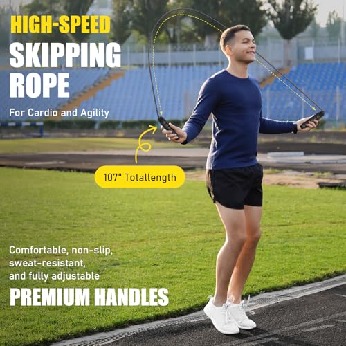 Agility Ladder Training Set - 26 ft with 12 Cones & Hurdles