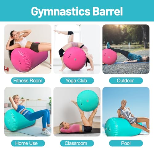Inflatable Gymnastics Barrel for Back Handspring & Backbend Training - Safety Practice Equipment for Girls