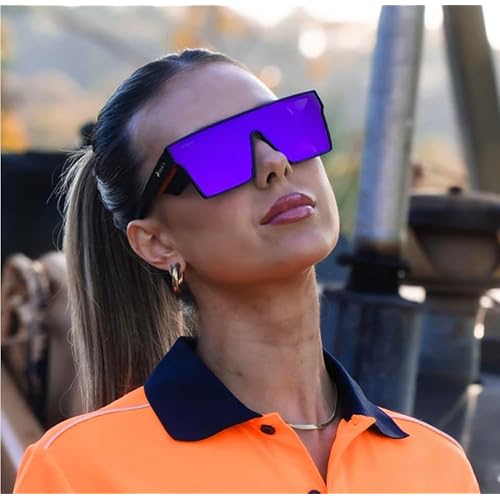 IBEX The LAYBACK Safety Sunglasses, ANSI Z87+ Certified, Shatter-proof, Ultra UV 400 Protection, Black Lenses, Flexible Black Frame, Men, Women, Outdoor/Sports, Surf, Construction, Work, PPE