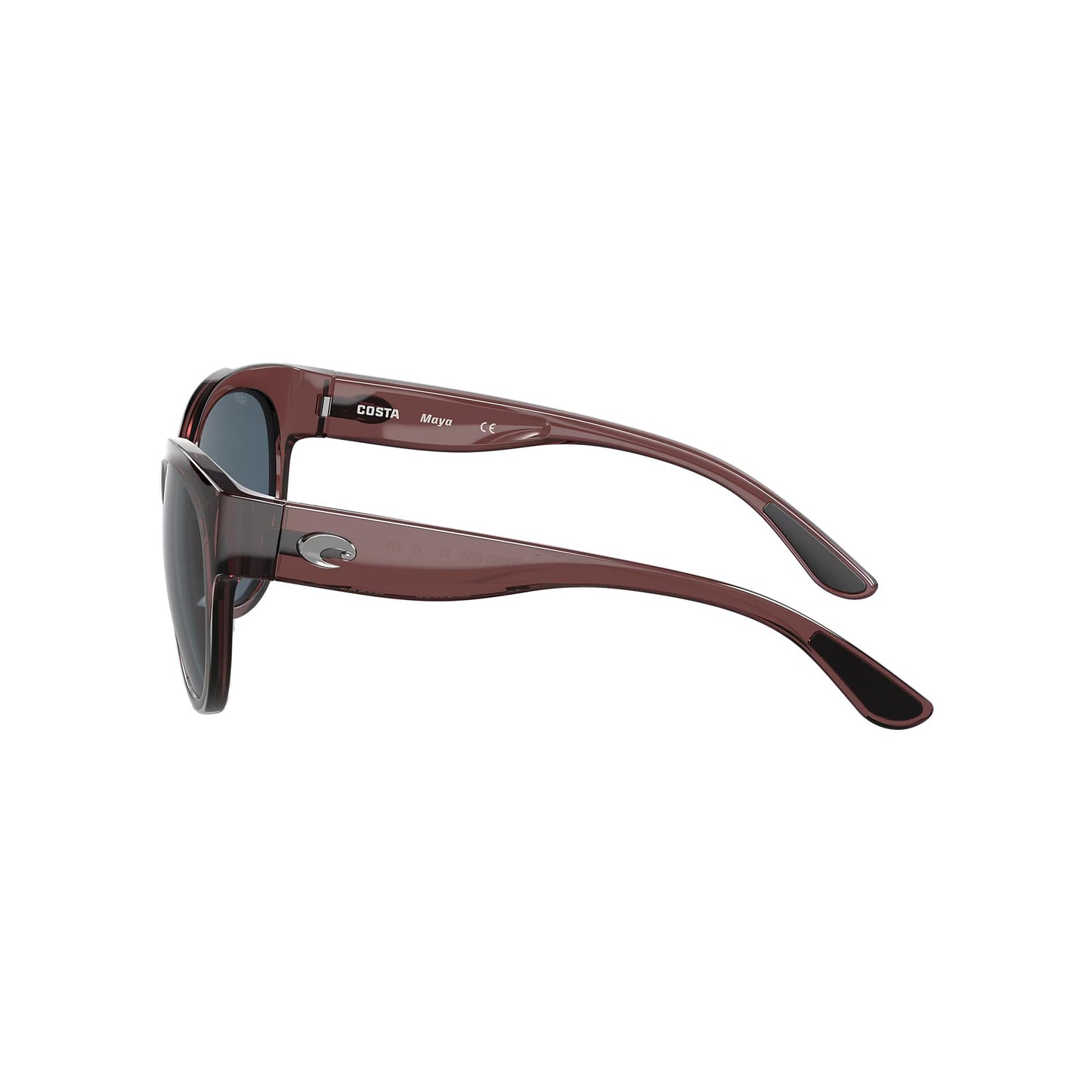 Costa Del Mar Polarized Sunglasses Womens - Maya Designer Sunglasses For Women with 100% UV Protection - Size 55 - Shiny Urchin Crystal/Grey Polarized - 580P