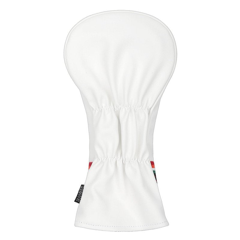 SHABIER White Golf Hybrid Headcover with Orange Flower Embroidery Sugar Skull Design for Golf Club