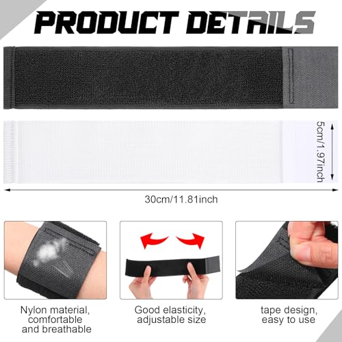12 Pcs Soccer Shin Guard Straps - Adjustable Anti-Slip Holders