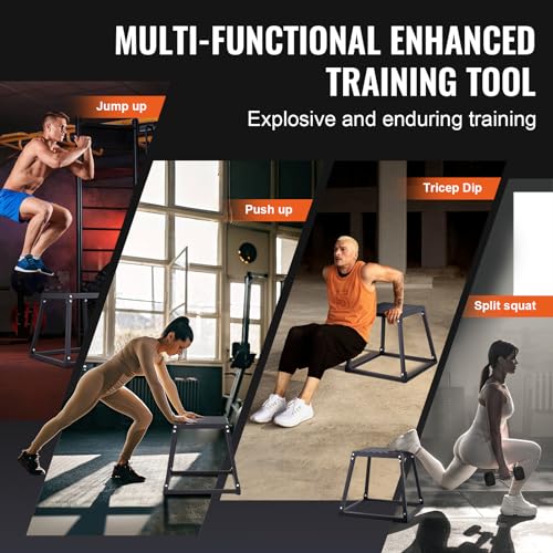18 Inch Plyometric Jump Box - Steel Anti-Slip Fitness Platform